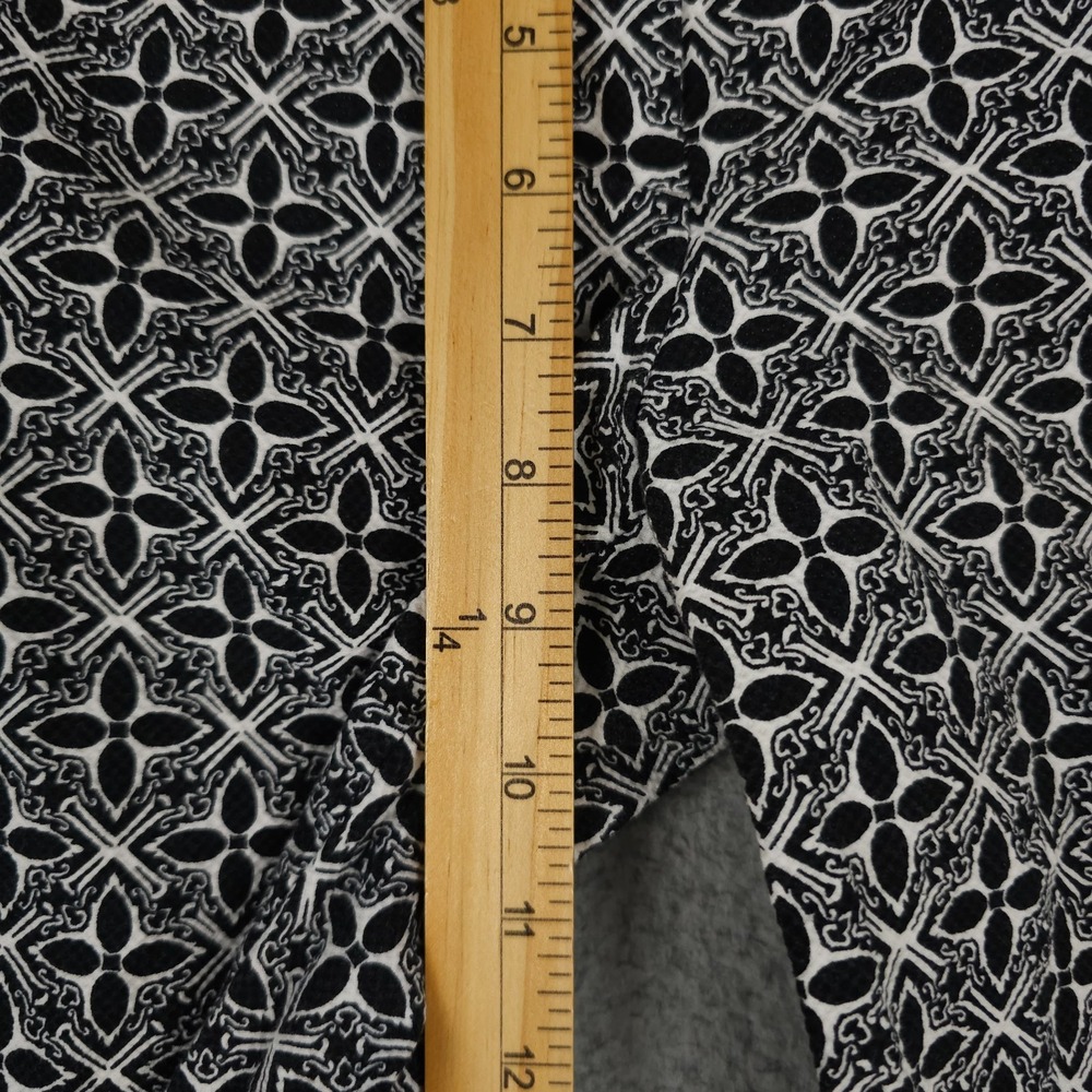 Talbots Pants Women 2 Black White Geo Star Hampshire Stretch Career Office Ankle - Picture 6 of 12